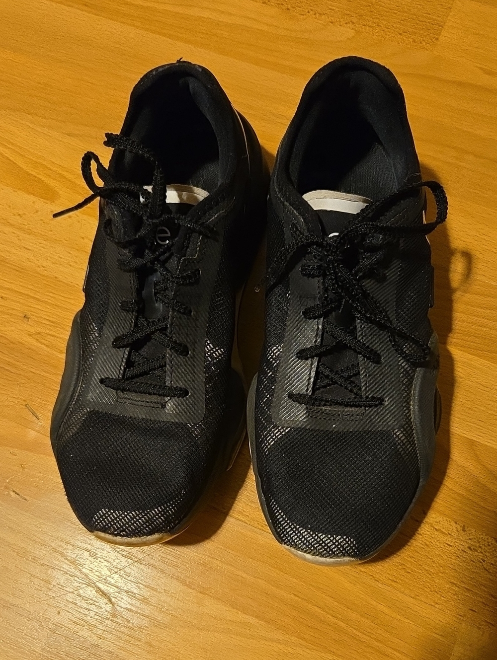 Womens Black Lace-Up Sneakers - Everyday Comfort